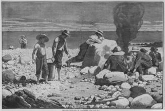 Sea-Side Sketches-A Clam-Bake (For Harper's Weekly, August 23, 1873, p. 740)