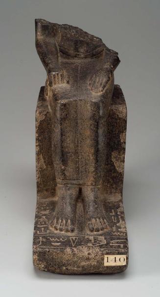 Lower portion of seated figure