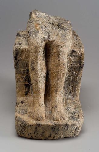 Fragment of seated statuette of Menkaura (Mycerinus)