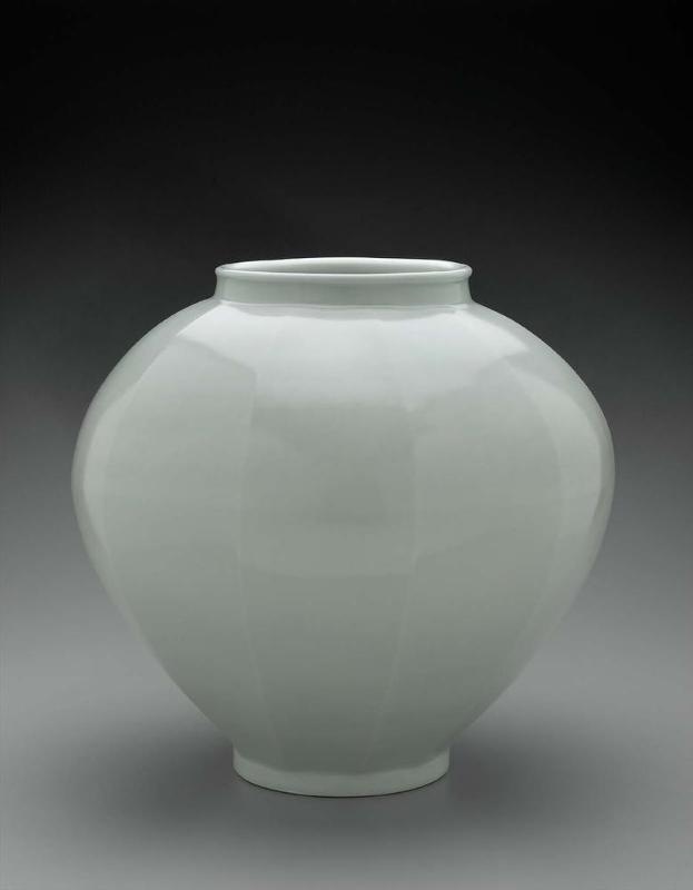Large Faceted Jar
