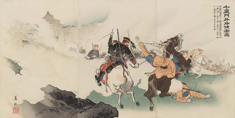 Scouts Clash Outside the Seven-Star Gate (Shichiseimon gai sekkô shôtotsu)