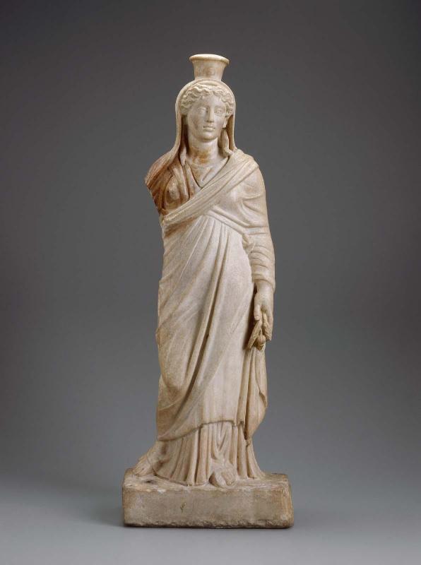Statue of Demeter with syncretic features of Io/Isis