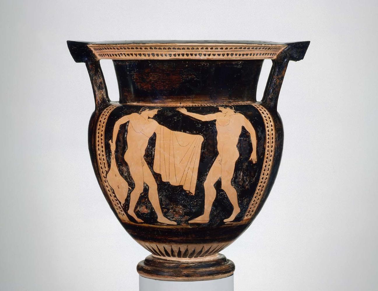 Mixing bowl (column krater) depicting Medea and Pelias