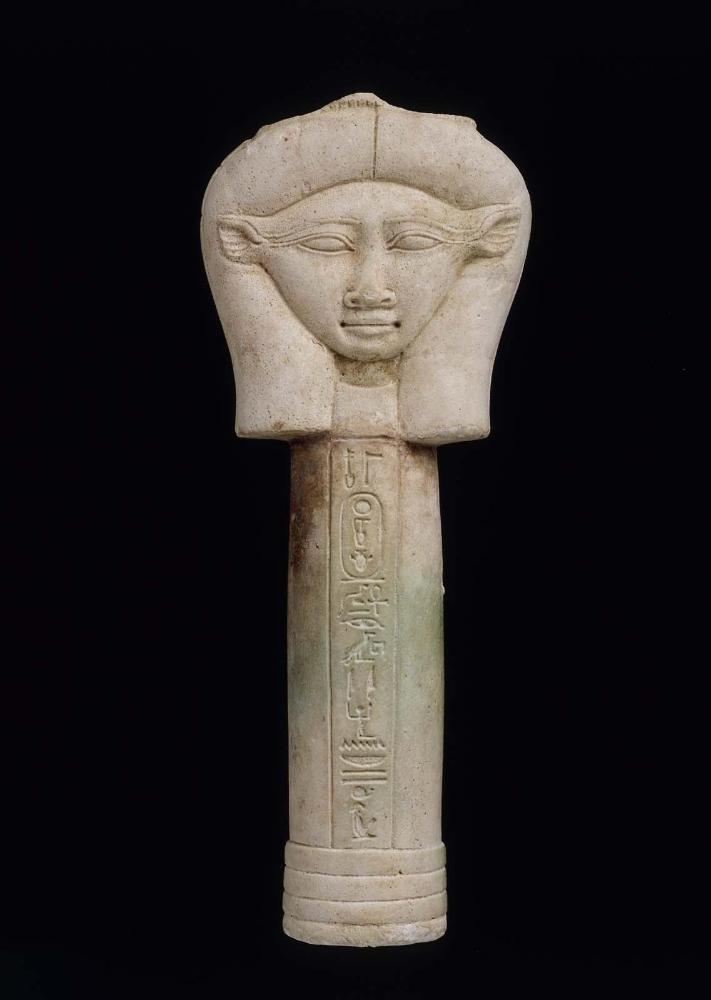 Sistrum handle inscribed for King Amasis