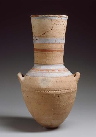 Long-necked flask with horizontal loop handles