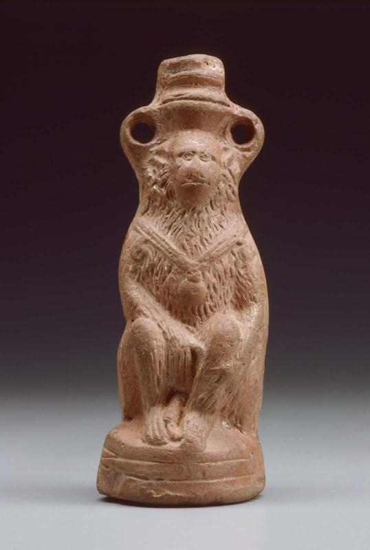 Oil flask (alabastron) in the form of a sitting ape