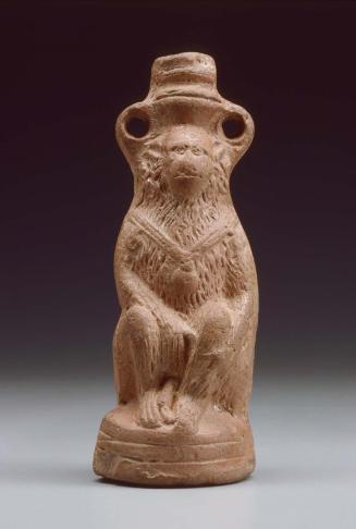Oil flask (alabastron) in the form of a sitting ape