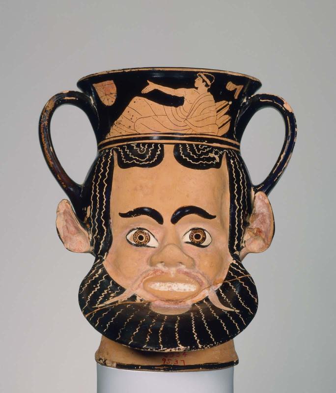 Janiform drinking cup (kantharos)