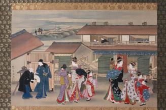Procession of Courtesans inside the Main Gate of the Yoshiwara