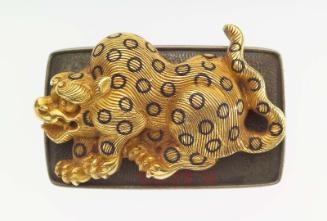 Kanamono in the form of a leopard, with backplate