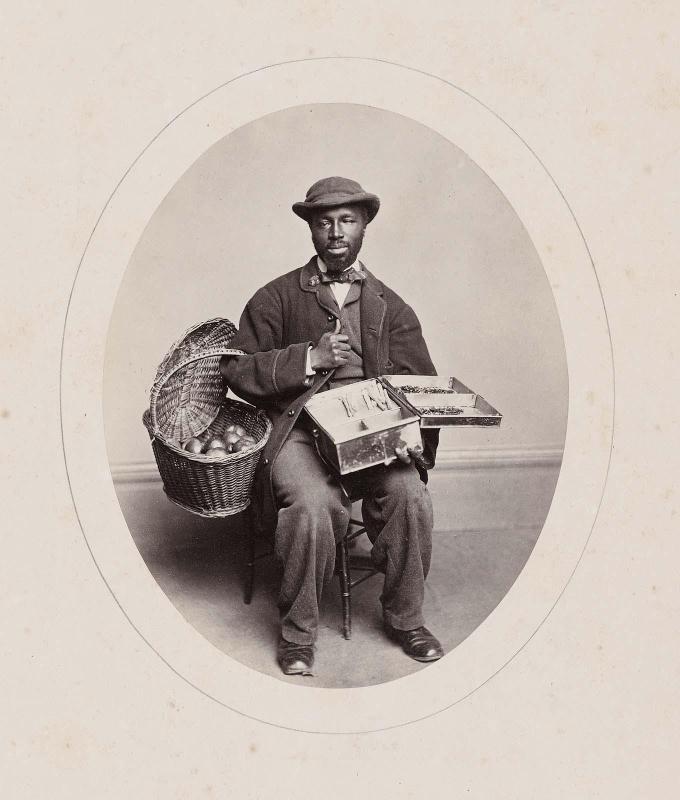 Theodore Ferris (“Candy Sam”), blind seller of apples and confectionary, Yale, New Haven, CT