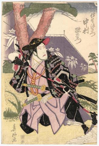 Actors Ichikawa Ebijûrô I as Miura Arajirô (R) and Nakamura Utaemon III as Sano Genzaemon (L)