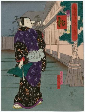 Pine (Matsu): Actor Arashi Rikaku II as Fujiya Izaemon in Kuruwa Bunshô, from the series Matches for Pine, Bamboo, and Plum (Mitate Shôchikubai no uchi)