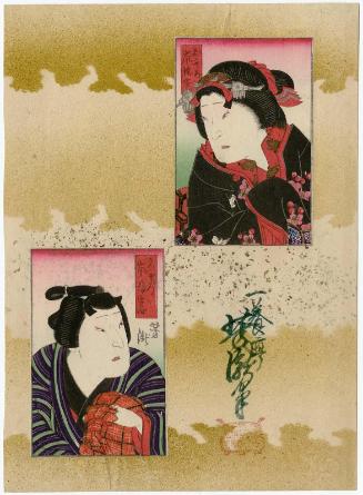 Actor Arashi Rikan IV as both Osome and Hisamatsu