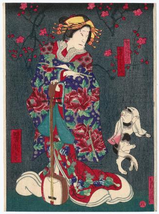 Actor Ichikawa Udanji I as the Courtesan Michinoku