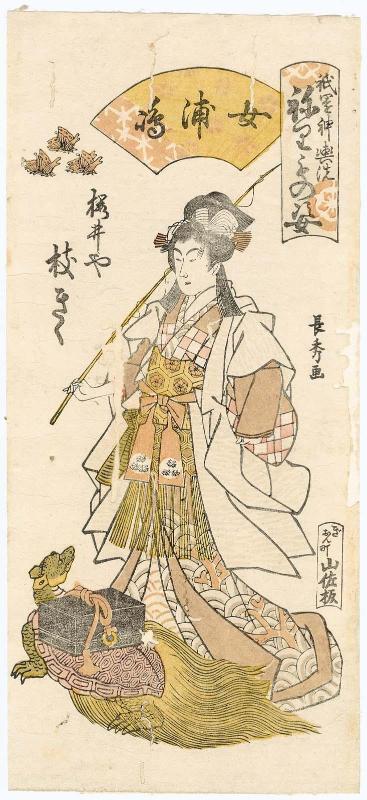 Edagiku of the Sakuraiya as a Female Urashima (Onna Urashima), from the series Gion Festival Costume Parade (Gion mikoshi arai nerimono sugata)