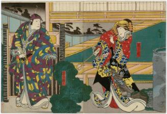 Actors Nakayama Nanshi II as Umegae (R) and Jitsukawa Enzaburô I as Kajiwara Genta (L)
