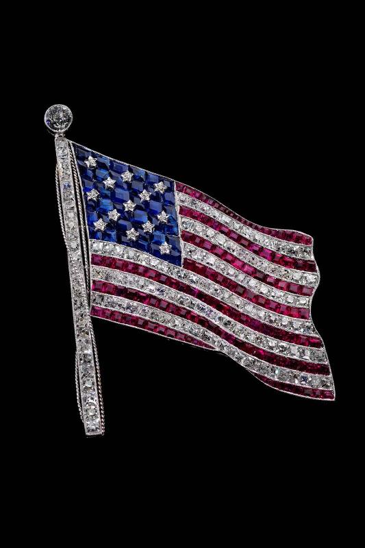 Flag brooch