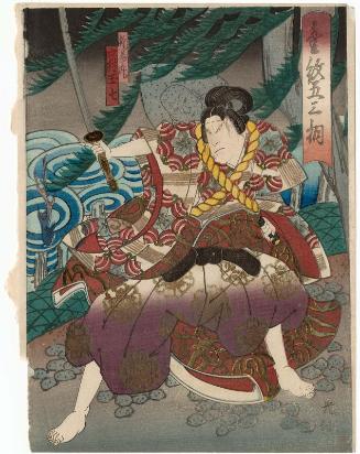 Actor Nakamura Tamashichi I as Sutewakamaru in Kinmon Gosan no Kiri