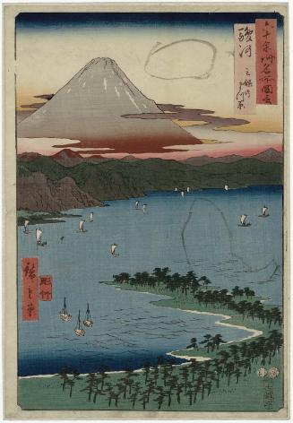Suruga Province: Miho Pine Grove (Suruga, Miho no matsubara), from the series Famous Places in the Sixty-odd Provinces [of Japan] ([Dai Nihon] Rokujûyoshû meisho zue)