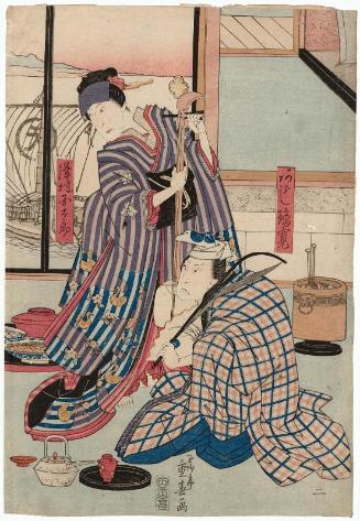 Actors Arashi Rikan II and Sawamura Kunitarô II
