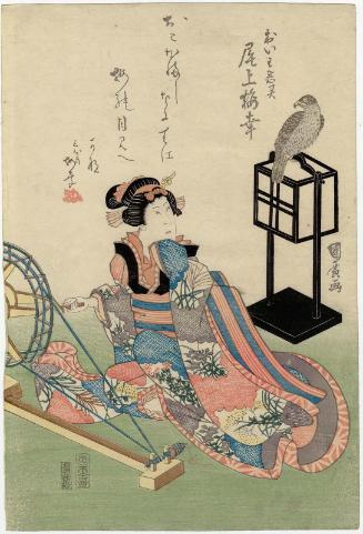 Actor Onoe Baikô (Onoe Kikugorô III) as the Ghost (Bôrei) of Oiwa