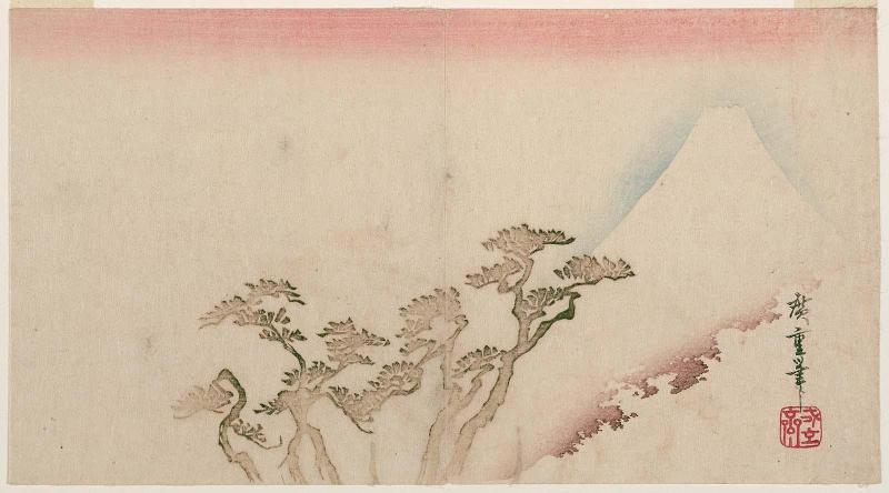 Pine Trees and Mount Fuji