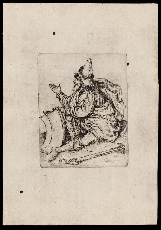 Bearded Man with Blank Shield