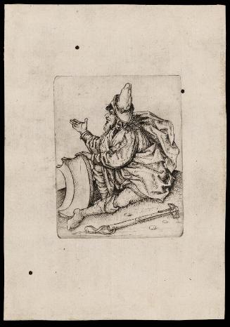 Bearded Man with Blank Shield