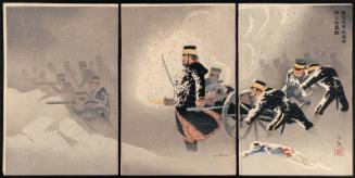 Braving the Snow, Our Troops Capture the Stronghold at Weihaiwei (Yuki o okashite, waga gun Ikaiei no kenrui o nuku zu)