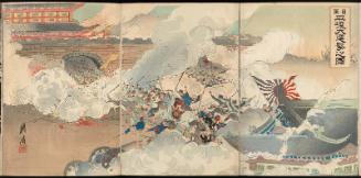 Fierce Attack by Japanese Forces against Pyongyang (Nichigun Heijô dai-shingeki no zu)