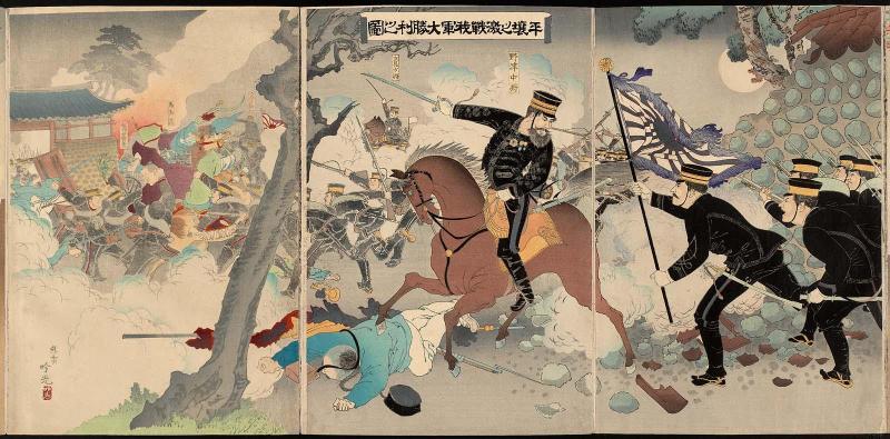 The Great Victory of Our Army at the Battle of Pyongyang (Heijô no gekisen waga gun dai shôri no zu)