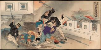 Sino-Japanese War: Japanese Military Might Captures Pyongyang (Nisshin sensô, Nissei Heijô shôhô zu)