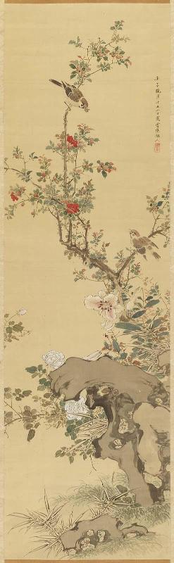 Sparrows and Flowers
