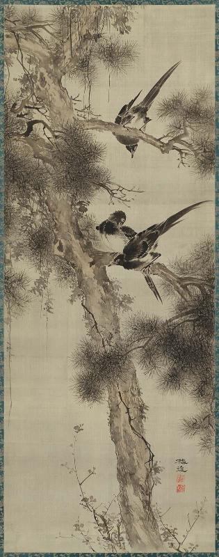Pine Tree and Magpies