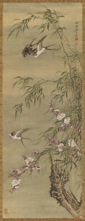 Swallows, Peach Blossoms, and Willows