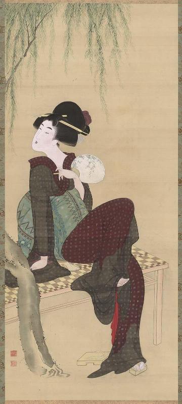 A  Woman Enjoying the Evening Cool