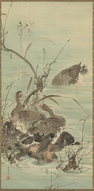 Geese and Pussy Willows