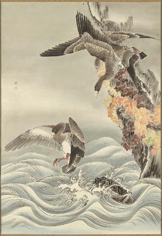 Wild Geese Near Shore