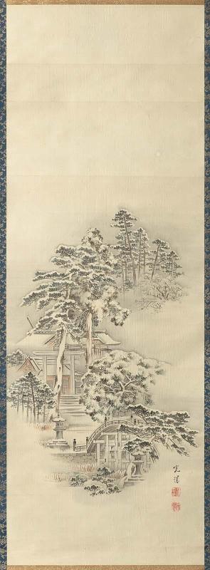 Sumiyoshi Shrine in the Snow