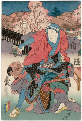 Actor Jitsukawa Enzaburô I as a Vendor of White Sake (Shirozake-uri)