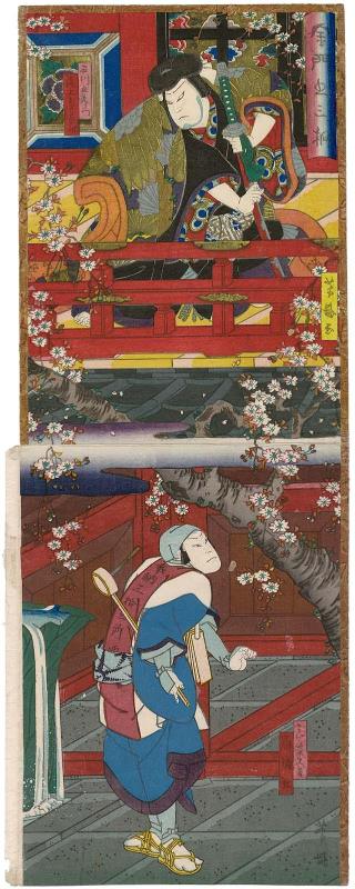 Actors Onoe Tamizô II as Ishikawa Goemon (above) and Arashi Rikaku II as Mashiba Hisayoshi (below)