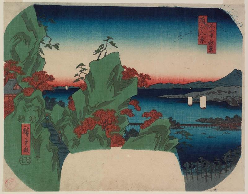 Autumn Scene at Ishiyama Temple (Ishiyama shûkei), from the series Eight Views of Ômi (Ômi hakkei)