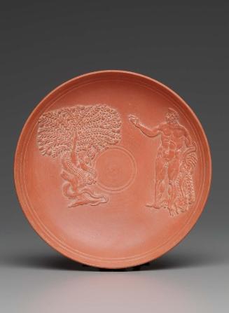 Bowl with applied decoration depicting Hercules