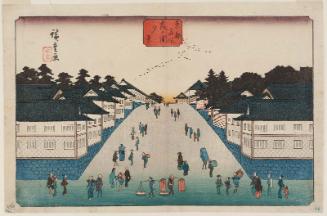 Evening View of Kasumigaseki (Kasumigaseki yûkei), from the series Famous Places in the Eastern Capital (Tôto meisho)