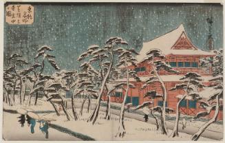 Snow at Zôjô-ji Temple in Shiba (Shiba Zôjôji setchû no zu), from the series Famous Places in the Eastern Capital (Tôto meisho)