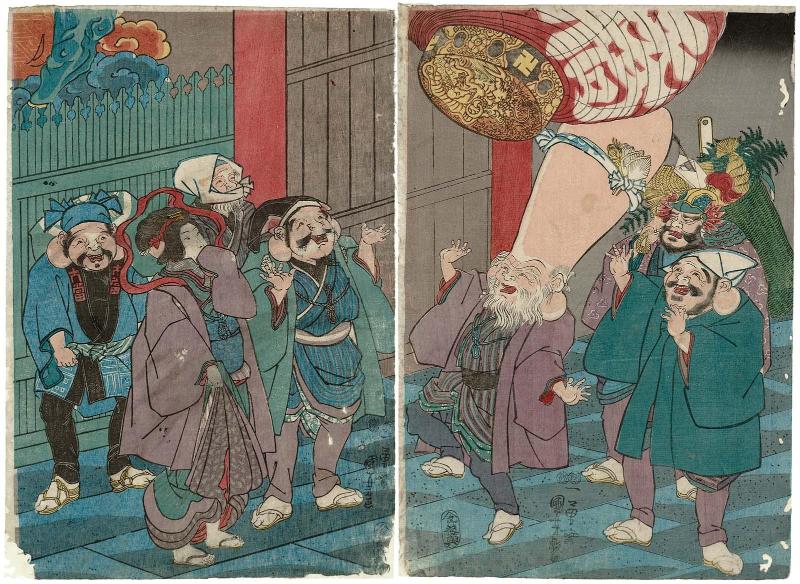 The Seven Gods of Good Fortune at the Gate of the Thunder God, Sensô-ji Temple, Asakusa