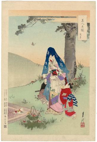 Young Grasses (Wakakusa), from the series Beauties Compared to Flowers (Bijin hana kurabe)