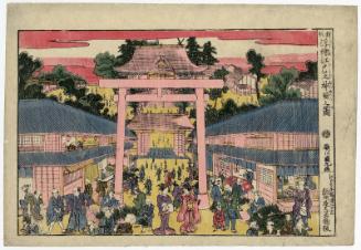 View of Shiba Shinmei in Edo (Edo Shiba Shinmei no zu), from the series New Edition of Perspective Pictures (Shinpan uki-e)