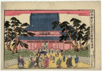 View of Zôjô-ji Temple at Shiba in Edo (Edo Shiba Zôjô-ji no zu), from the series New Edition of Perspective Pictures (Shinpan uki-e)